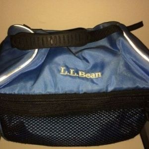 L.L. Bean Blue Nylon Insulated Flip Top Lunchbox